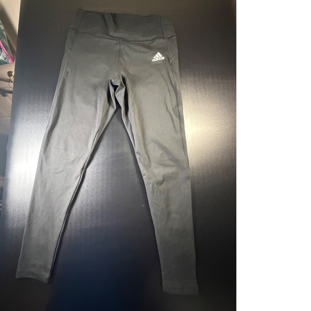 Adidas Aeroready Womens High Rise Athletic Leggings Black Tights Size Medium L1